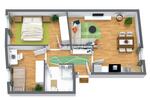 Etagenwohnung Dierhagen - 3 Zimmer, 56 m&sup2;, 675&euro; | Angebot:25960233