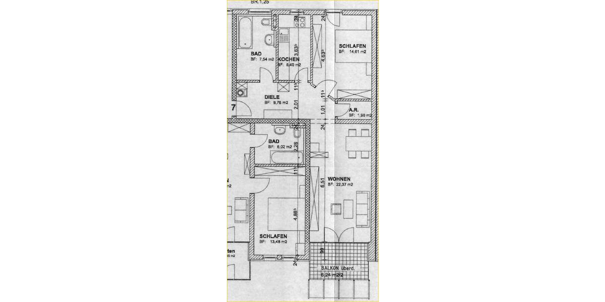 Etagenwohnung Dorfen - 2 Zimmer, 62 m&sup2;, 840&euro; | Angebot:26341277