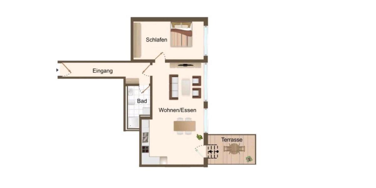 Erdgeschoßwohnung Osnabrück Gretesch - 2 Zimmer, 72 m&sup2;, 1.120&euro; | Angebot:26614322