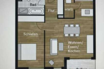 Wohnung zum Mieten in Frankfurt 1.350 € 63.2 m² 2 zimmer