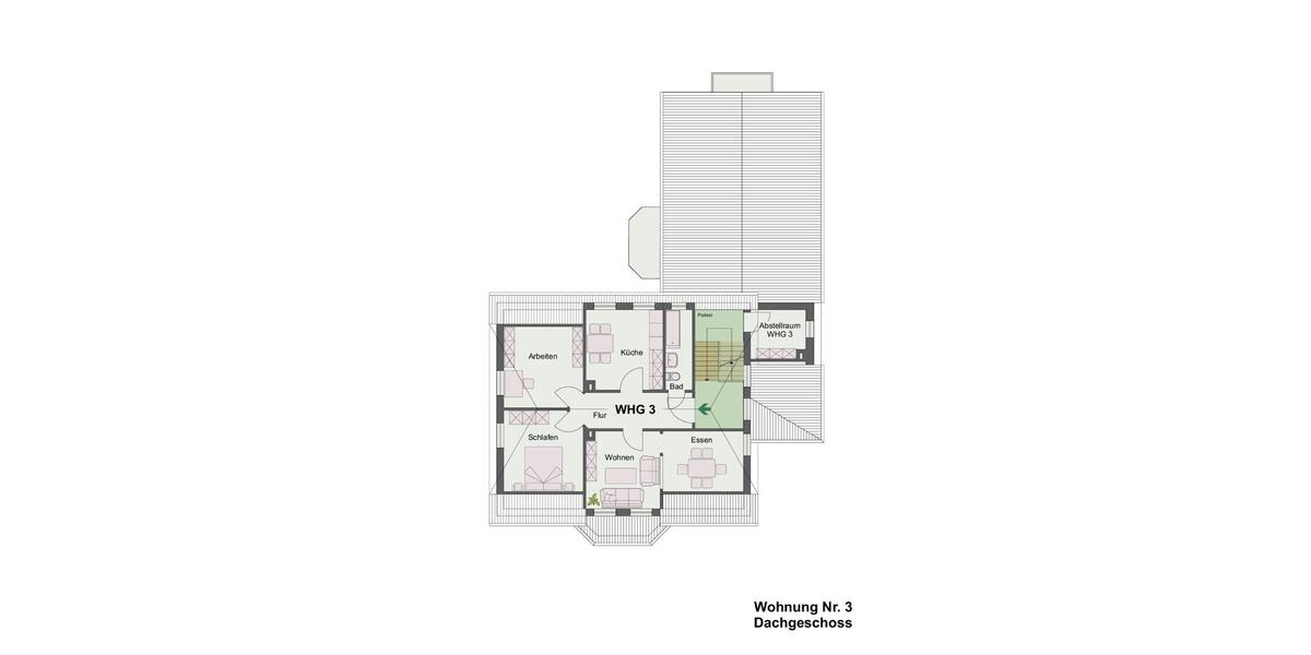 Dachgeschoßwohnung Rinteln - 3 Zimmer, 72 m&sup2;, 432&euro; | Angebot:25148030