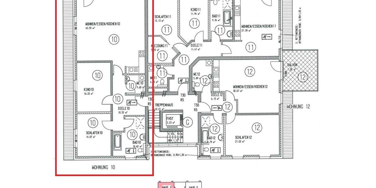 Etagenwohnung Celle Neustadt/Heese - 3 Zimmer, 105 m&sup2;, 1.200&euro; | Angebot:26552216