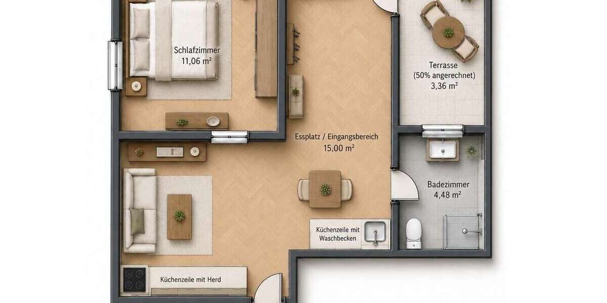 Etagenwohnung Steinheim an der Murr - 2 Zimmer, 34 m&sup2;, 750&euro; | Angebot:27067748