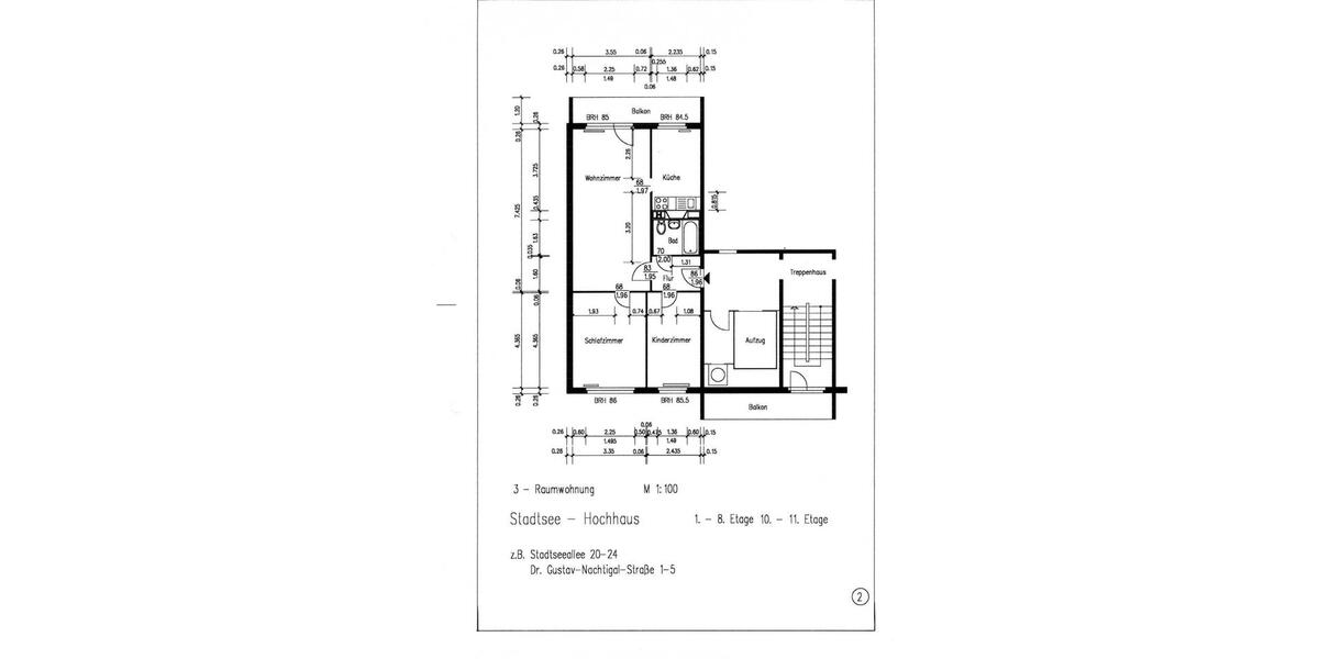 Etagenwohnung Stendal - 3 Zimmer, 71 m&sup2;, 459&euro; | Angebot:26548987