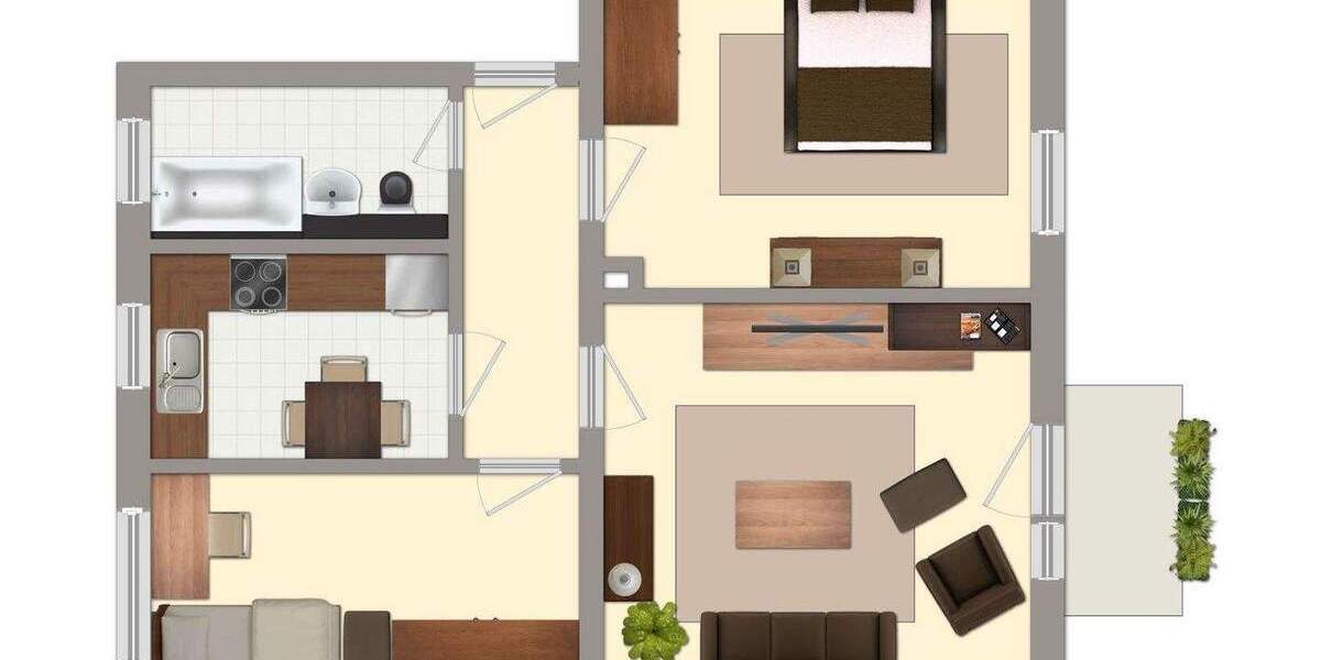 Etagenwohnung Zeitz - 3 Zimmer, 60 m&sup2;, 341&euro; | Angebot:25694758