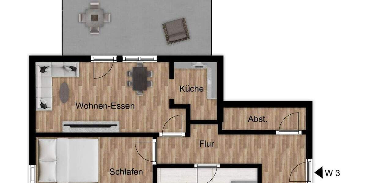 ++Neu Saniert++ Ruhige 2 ZKB mit Dachterrasse mitten im Zentrum 2 zimmer