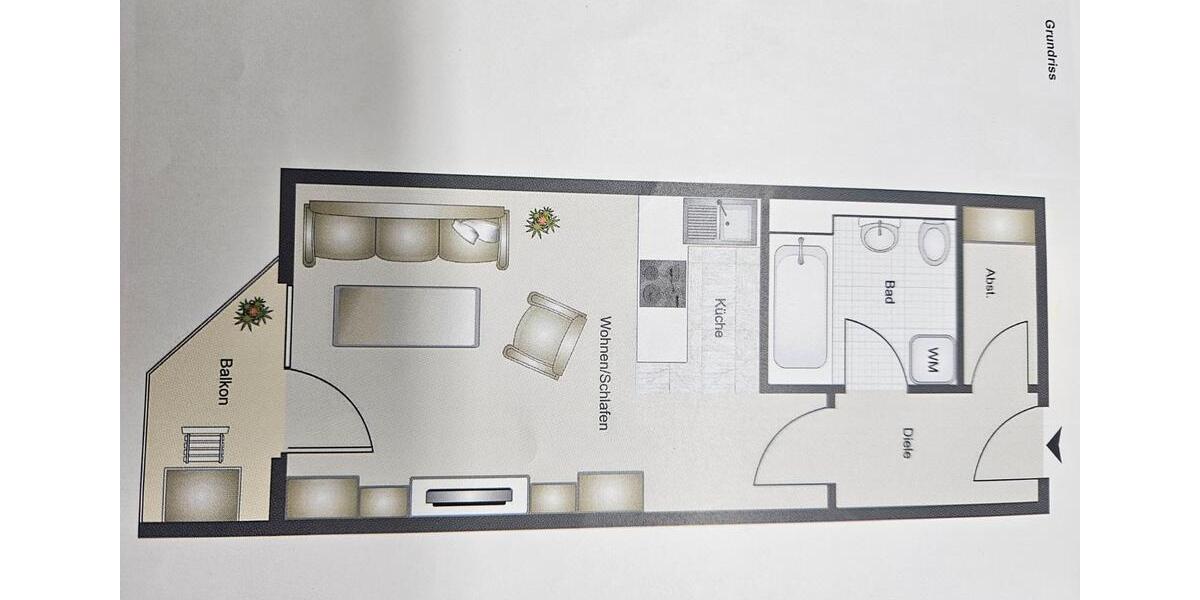 Etagenwohnung Riederich - 1 Zimmer, 31 m&sup2;, 500&euro; | Angebot:26090638