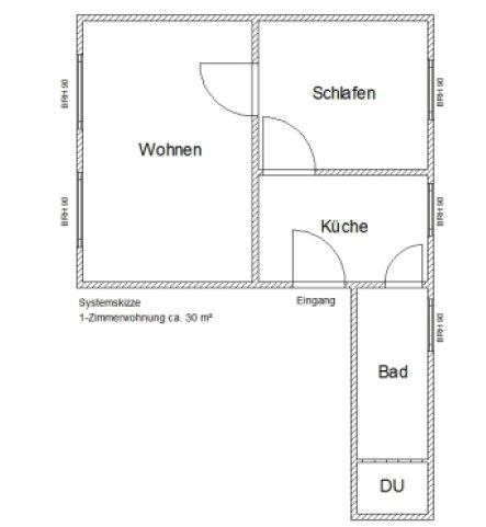 Erdgeschoßwohnung Treuenbrietzen - 2 Zimmer, 30 m&sup2;, 300&euro; | Angebot:26296462