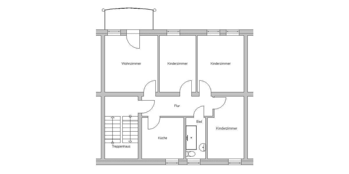 Etagenwohnung Hoyerswerda Knappenrode - 4 Zimmer, 79 m&sup2;, 410&euro; | Angebot:25729606