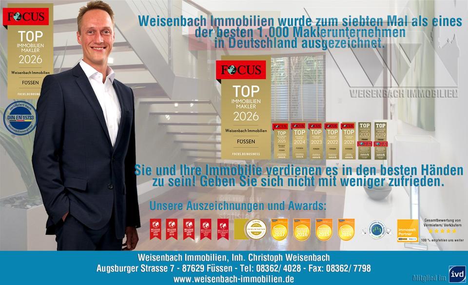 Etagenwohnung Füssen - 3 Zimmer, 79 m&sup2;, 760&euro; | Angebot:25765708