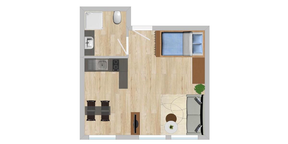 Etagenwohnung Magdeburg - 1 Zimmer, 27 m&sup2;, 225&euro; | Angebot:26096588