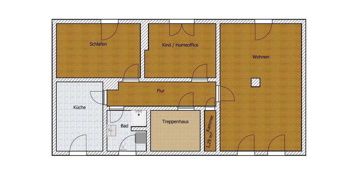 Frisch renoviert und ruhig: 3 Raum Wohnung in Bitterfeld 3 zimmer