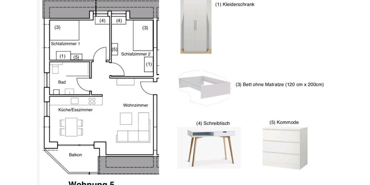 Wohnen auf Zeit Gerbrunn - 2 Zimmer, 65 m&sup2;, 480&euro; | Angebot:24765895