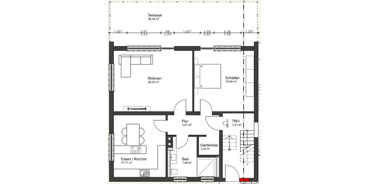Moderne 2,5-Zimmer-Wohnung in Strullendorf (provisionsfrei) 2 zimmer