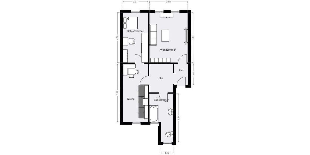 Etagenwohnung Oelsnitz/Erzgeb.-Oelsnitz Oelsnitz - 2 Zimmer, 54 m&sup2;, 240&euro; | Angebot:23085583