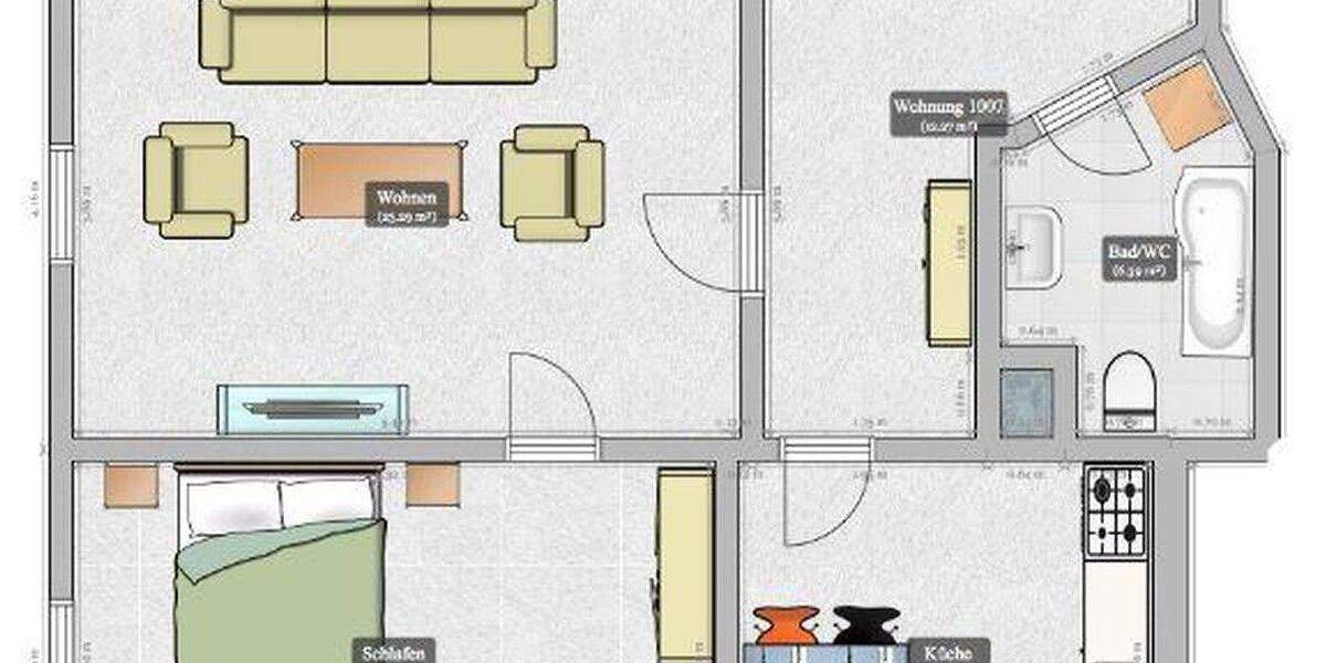 Schöne renovierte 2-Zi-Altbauwohnung und EBK in Bogen Zentrum 3 zimmer