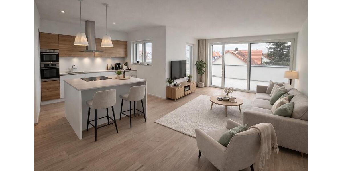 Moderne 2,5-Zimmerwohnung mit 42qm Dachterrasse im KFW-40+ Neubau 2.5 zimmer