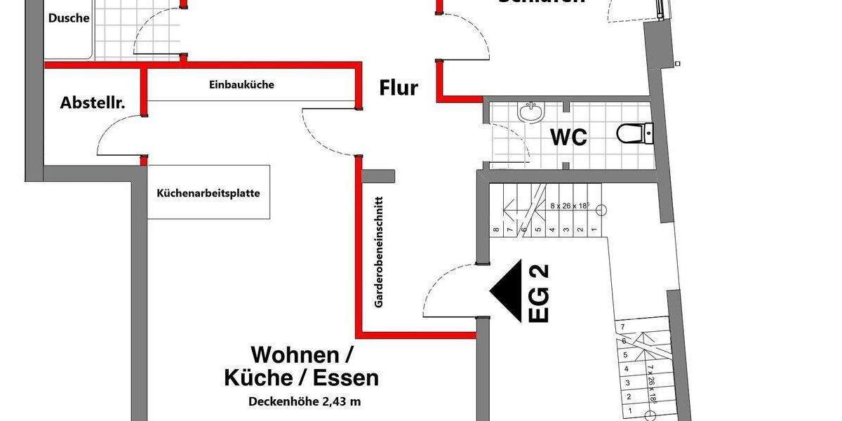 Etagenwohnung Bad Oldesloe - 2 Zimmer, 90 m&sup2;, 1.170&euro; | Angebot:24683835