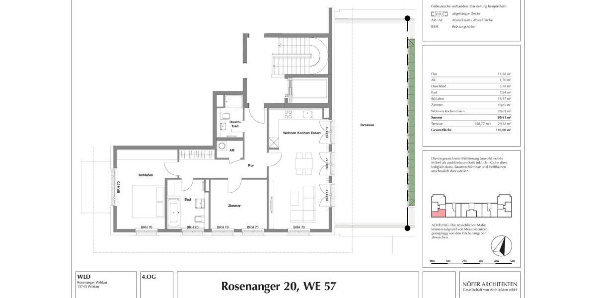 Etagenwohnung Wildau - 3 Zimmer, 110 m&sup2;, 1.485&euro; | Angebot:23164550