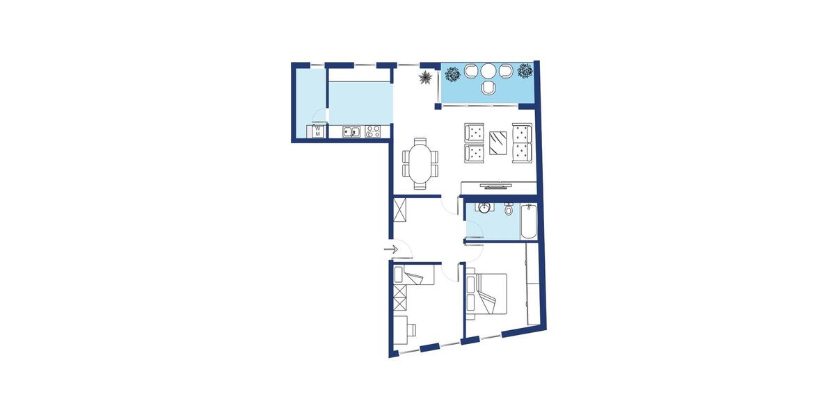Etagenwohnung Oldenburg Dobbenviertel - 3 Zimmer, 96 m&sup2;, 1.058&euro; | Angebot:23805656
