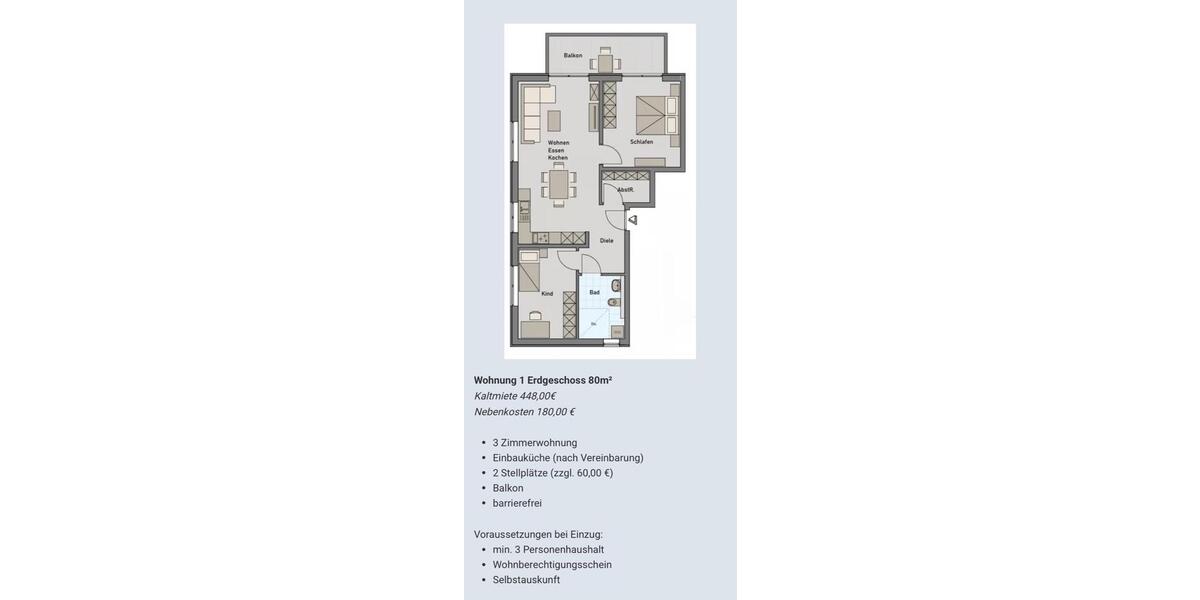 Etagenwohnung Rhaunen - 2 Zimmer, 60 m&sup2;, 336&euro; | Angebot:25804283
