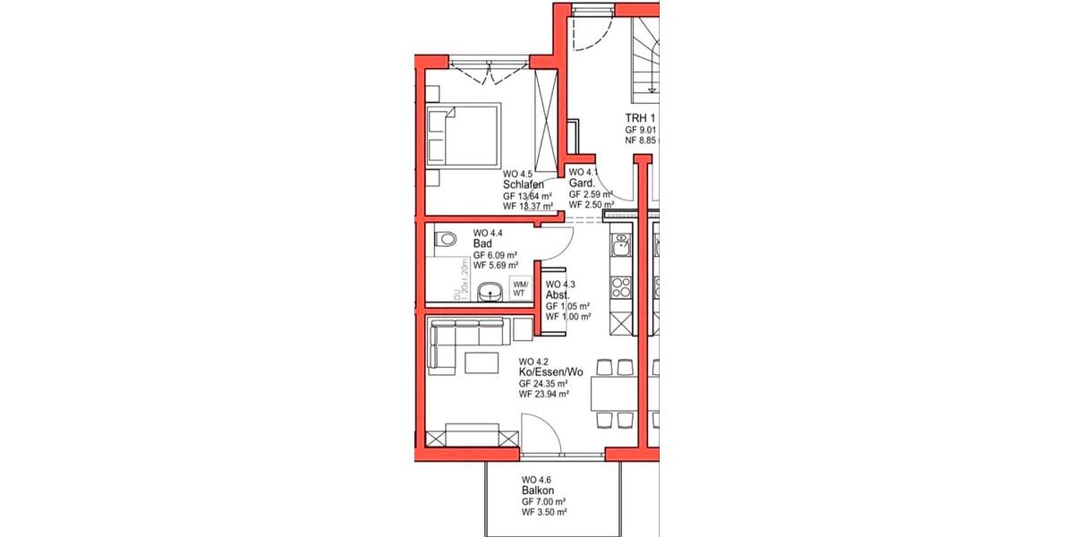 Etagenwohnung Cham - 2 Zimmer, 50 m&sup2;, 680&euro; | Angebot:25293824