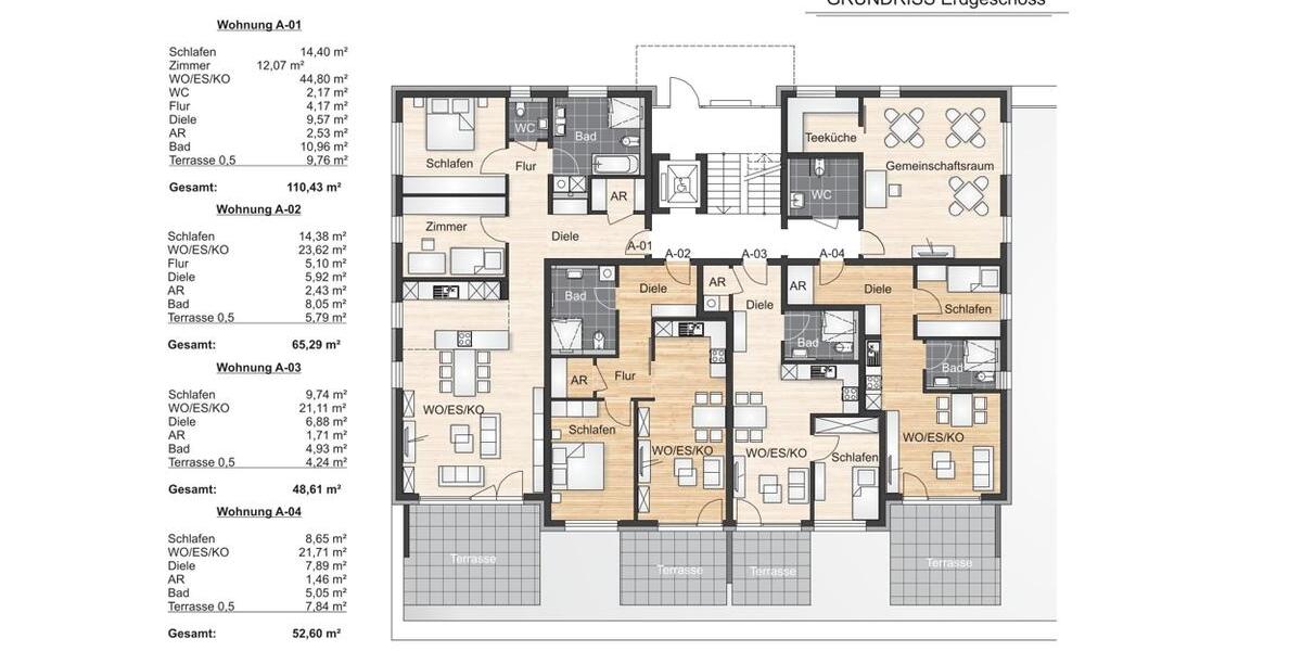 Erdgeschoßwohnung Bayreuth Bernecker Straße / Insel / Riedelsberg - 2 Zimmer, 49 m&sup2;, 950&euro; | Angebot:24473498