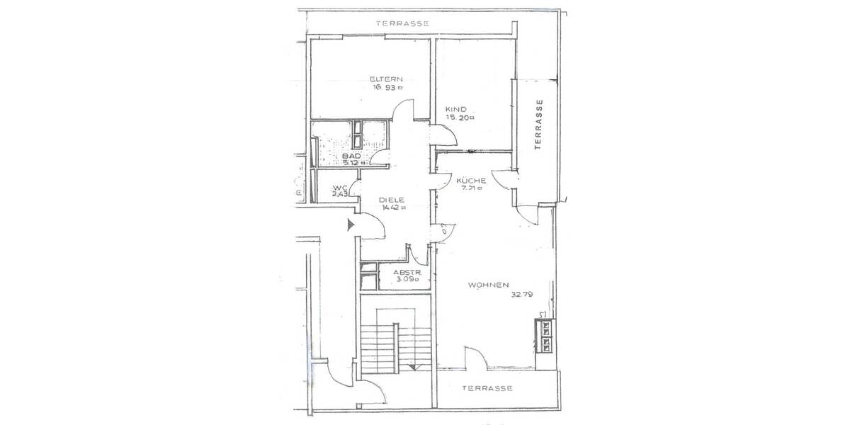 Etagenwohnung Nürnberg Tullnau - 3 Zimmer, 108 m&sup2;, 1.200&euro; | Angebot:26320378