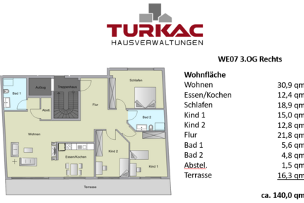 Wohnung Oberursel (Taunus) - 4.5 Zimmer, 140 m&sup2;, 2.600&euro; | Angebot:26919451