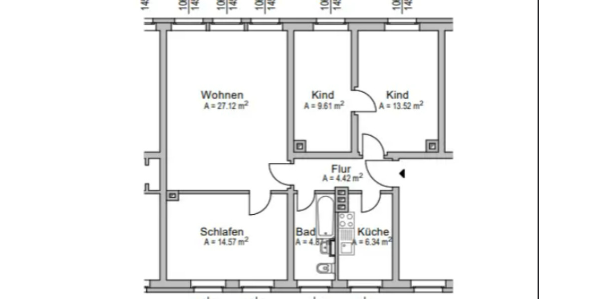 Etagenwohnung Hermsdorf/Erzgebirge Erzgebirge - 4 Zimmer, 80 m&sup2;, 483&euro; | Angebot:23245174