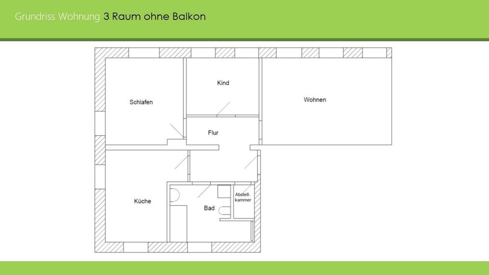 Etagenwohnung Großenhain - 3 Zimmer, 83 m&sup2;, 650&euro; | Angebot:26041886