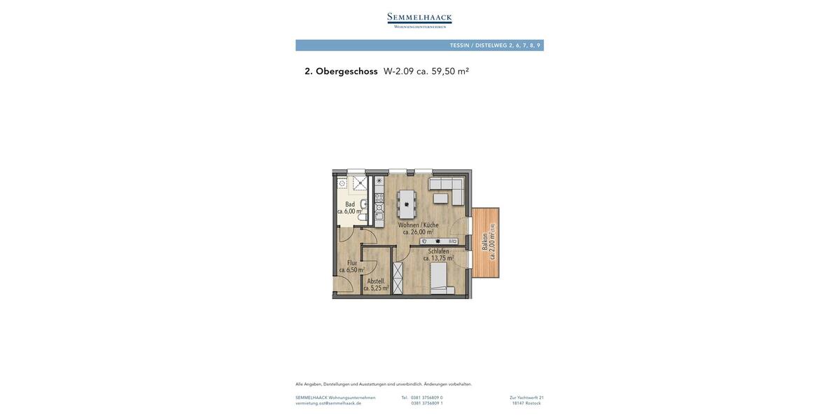 Etagenwohnung Tessin - 2 Zimmer, 60 m&sup2;, 748&euro; | Angebot:25918370