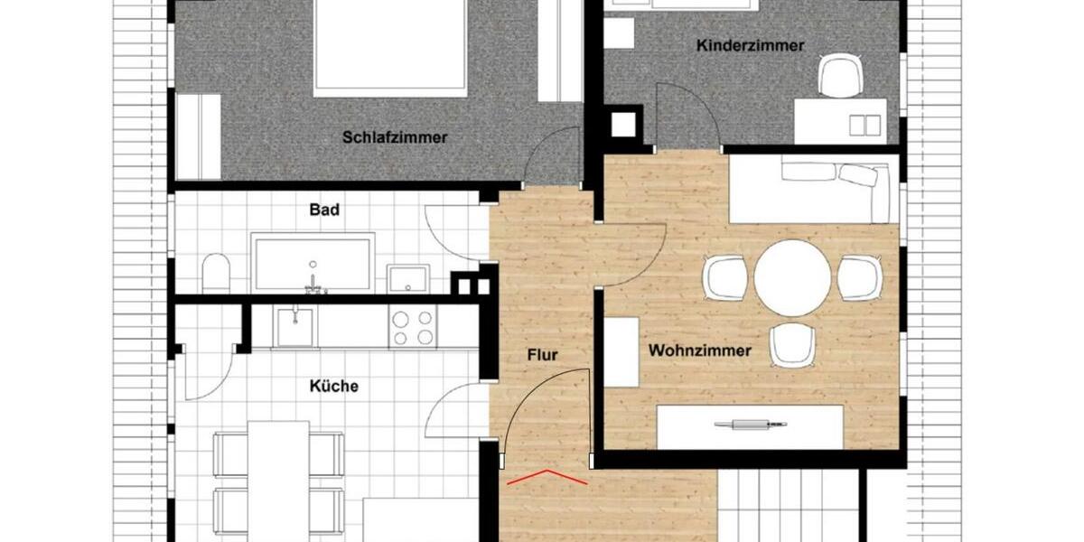 Helle renovierte 3-Zimmer Wohnung im 3. OG in Kaiserslautern Inne 3 zimmer
