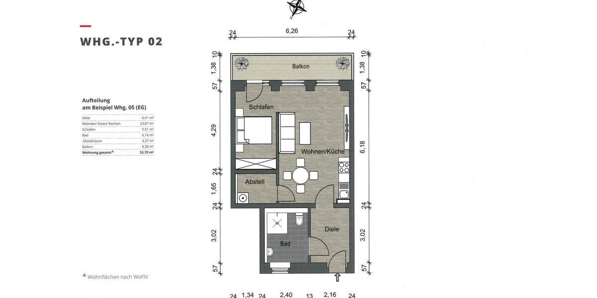 Erdgeschoßwohnung Rüthen - 2 Zimmer, 54 m&sup2;, 779&euro; | Angebot:25051293