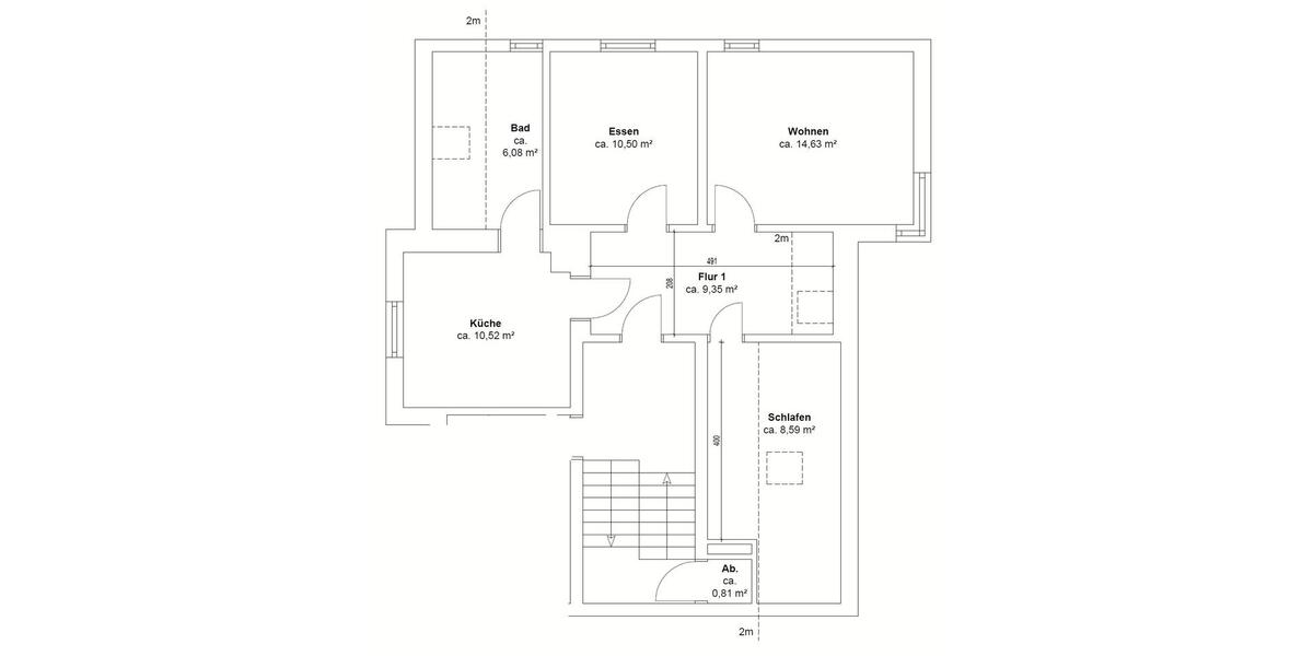 Dachgeschoßwohnung Limbach-Oberfrohna Oberfrohna - 3 Zimmer, 58 m&sup2;, 390&euro; | Angebot:26396288