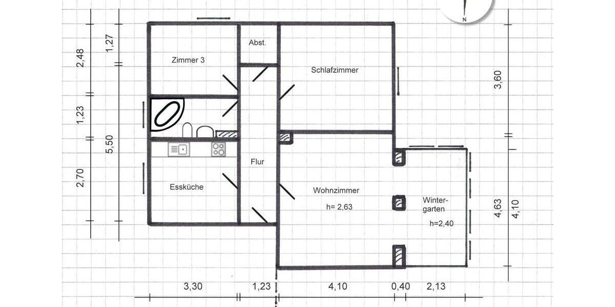 Etagenwohnung Boizenburg/Elbe Elbe - 3 Zimmer, 75 m&sup2;, 790&euro; | Angebot:24628573