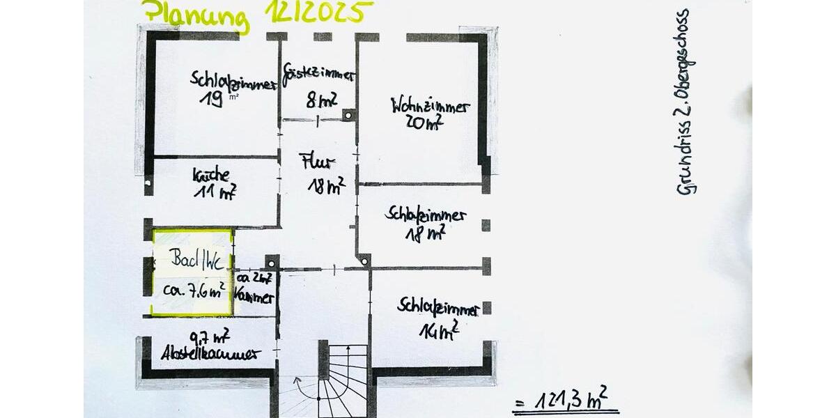 Erstbezug 5. Raum Wohnung 2. OG Altbauwohnung Garten 5 zimmer