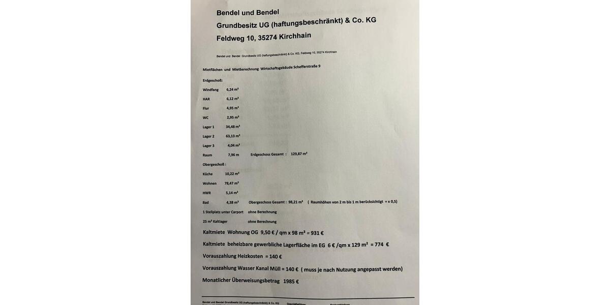 Dachgeschoßwohnung Kirchhain - 2 Zimmer, 98 m&sup2;, 1.705&euro; | Angebot:24851855