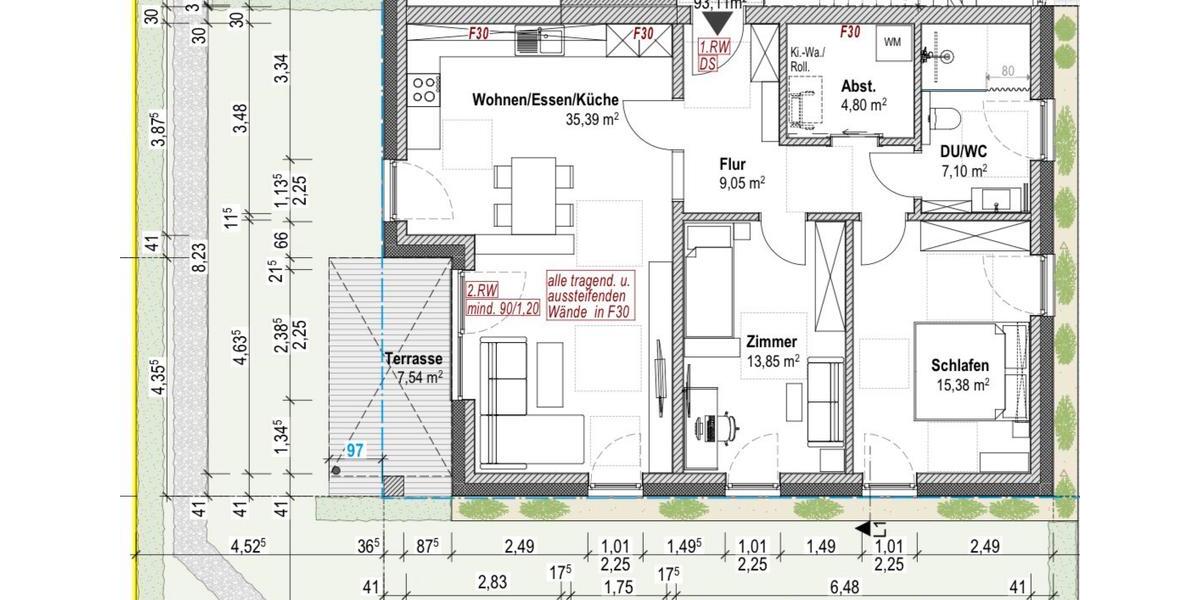 Erdgeschoßwohnung Schloß Holte-Stukenbrock Stukenbrock - 3 Zimmer, 92 m&sup2;, 1.100&euro; | Angebot:26700895