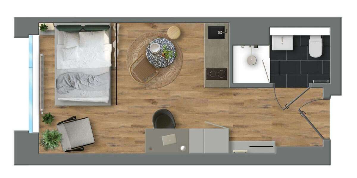 Zimmer Münster Hansaviertel - 1 Zimmer, 1.108&euro; | Angebot:22847409