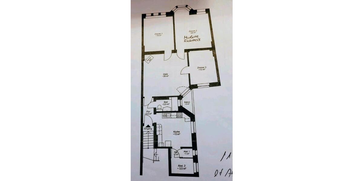 Etagenwohnung Lübeck Innenstadt - 4 Zimmer, 120 m&sup2;, 1.200&euro; | Angebot:25375217