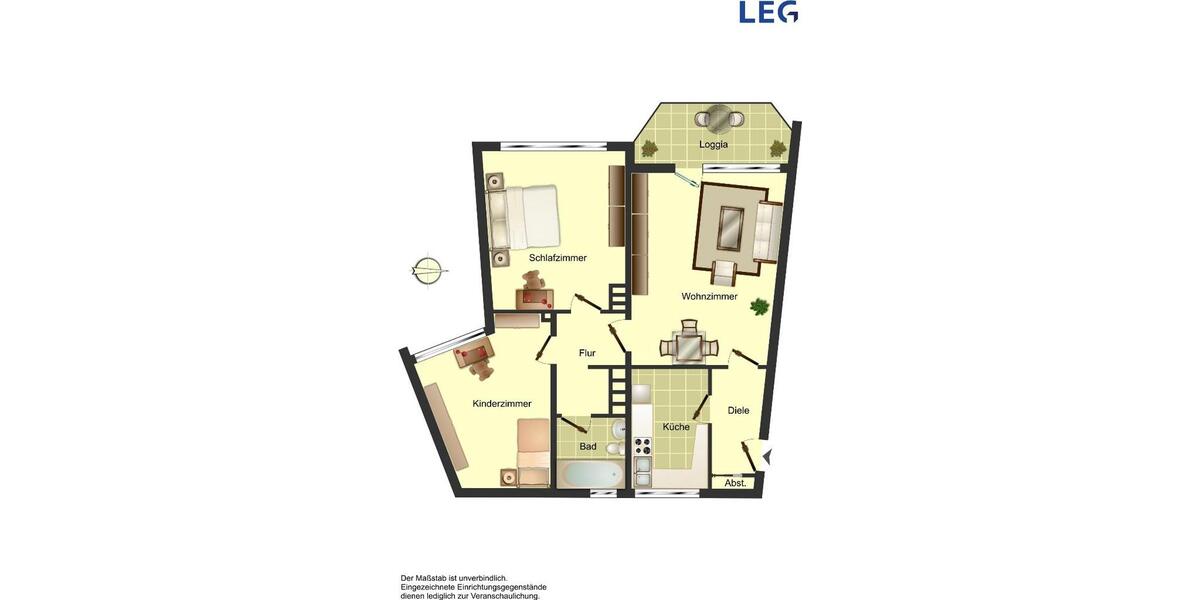 Erdgeschoßwohnung Solingen Wald - 3 Zimmer, 67 m&sup2;, 565&euro; | Angebot:26249923