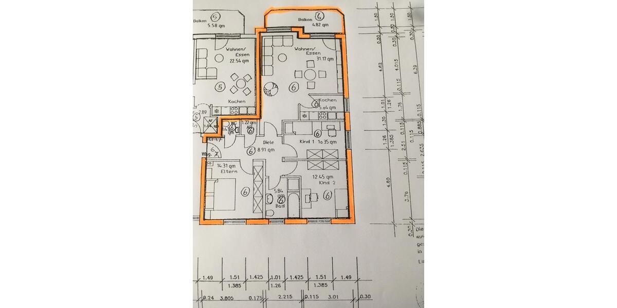 Etagenwohnung Brechen - 4 Zimmer, 93 m&sup2;, 1.000&euro; | Angebot:26598393