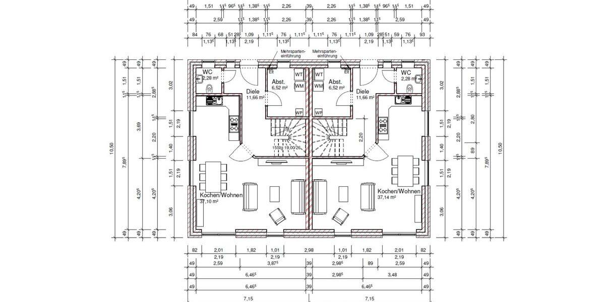 Etagenwohnung Wanna - 4 Zimmer, 102 m&sup2;, 1.380&euro; | Angebot:25105500