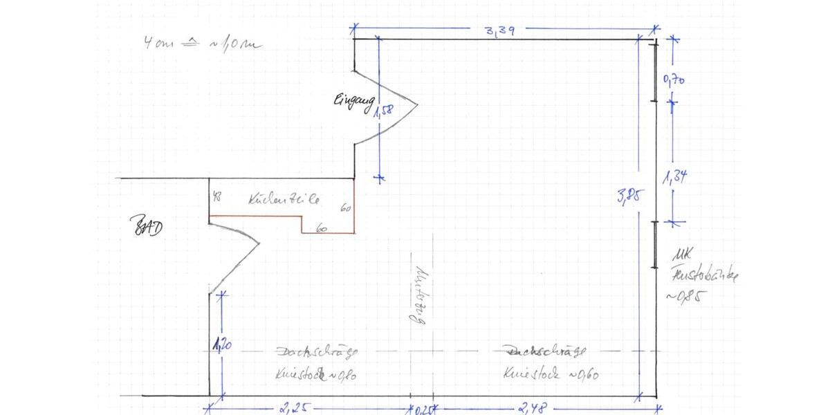 Dachgeschoßwohnung Nidda - 1 Zimmer, 23 m&sup2;, 430&euro; | Angebot:26640371