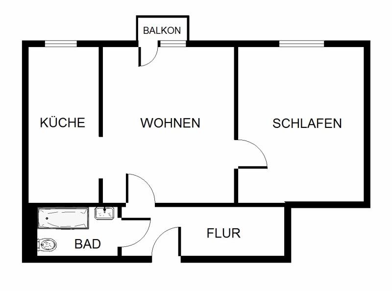 Südviertel: Gemütliche 2-Zi.-EG-Whg. mit großem Balkon 2 zimmer