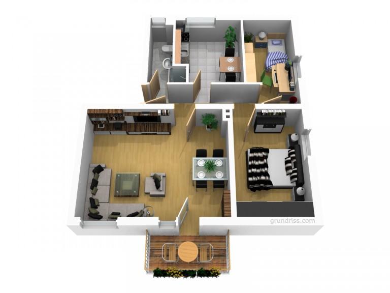 Etagenwohnung Magdeburg Leipziger Straße - 3 Zimmer, 68 m&sup2;, 544&euro; | Angebot:26276170