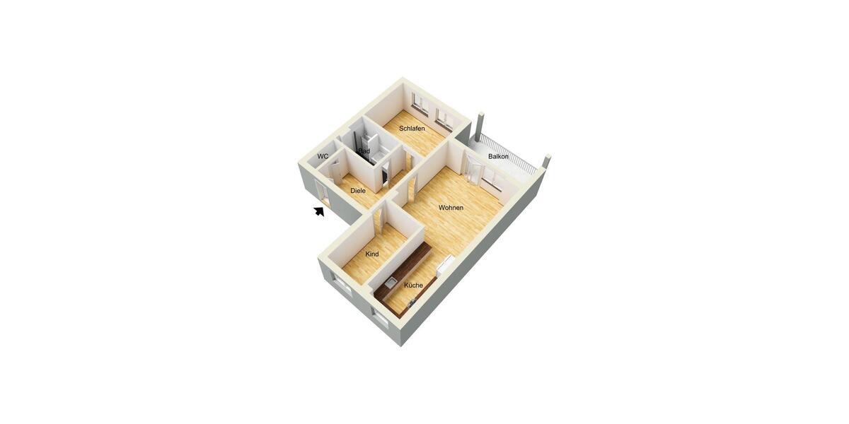 Etagenwohnung Lechbruck am See - 3 Zimmer, 93 m&sup2;, 1.150&euro; | Angebot:26544483