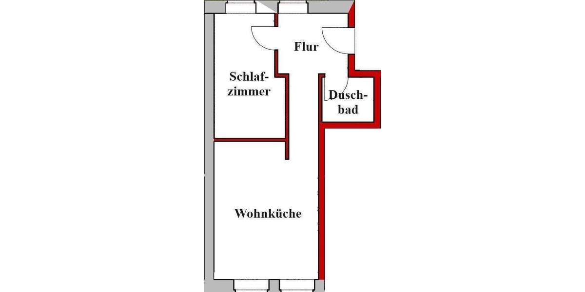 Etagenwohnung Stralsund Tribseer Vorstadt - 2 Zimmer, 38 m&sup2;, 365&euro; | Angebot:24822001
