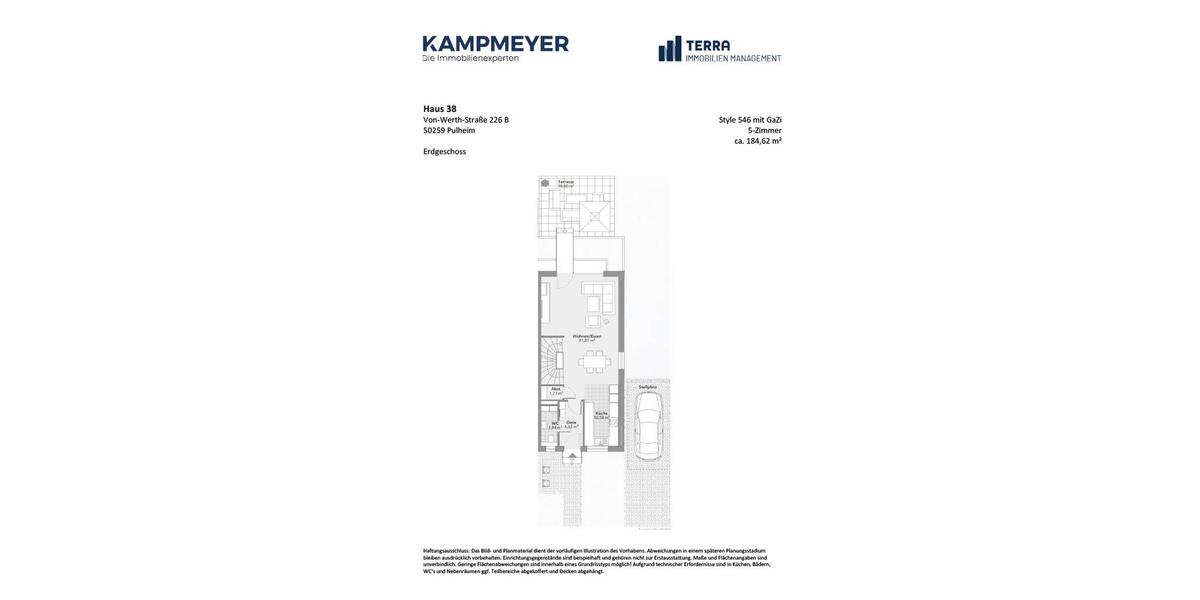 Doppelhaushälfte Pulheim - 5 Zimmer, 185 m&sup2;, 2.440&euro; | Angebot:24713515